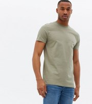 New Look Olive Short Sleeve Long T-Shirt